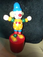 Articulated wooden doll clown
