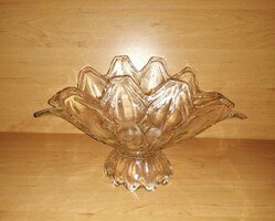 Table centerpiece serving glass fruit bowl with base (6p)