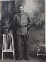 Régi fotó katona fénykép levelezőlap