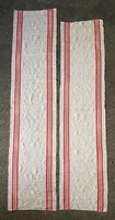 1L333 old striped pattern linen material 58 x 510 cm
