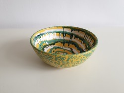 Old retro marked artisan ceramic serving bowl mid century wall decorative plate wall bowl