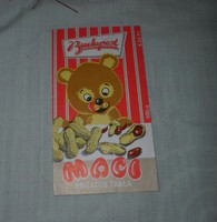 Maci nougat board wrapping paper, retro chocolate paper (Budapest chocolate factory)