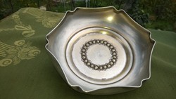 Argentor silver-plated copper Viennese rose tray, table centerpiece 22x22 cm