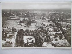 Stockholmi képes levelezőlap, 1935. (Látkép madártávlatból)