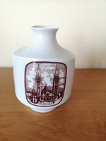 Nagyon ritka retro Alföldi porcelán váza Szegedi dóm, MOTESZ 1975