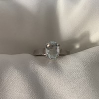 Aquamarine silver 925 ring