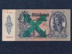 Háború előtti sorozat (1936-1941) 20 Pengő bankjegy 1941 nyilasker felülbélyegzett (id64642)
