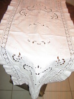 Beautiful white tablecloth runner
