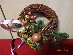 Christmas door decoration wreath, diameter 16 cm. He has! Jokai.