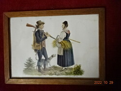 A picture of the folk costumes of Swiss cantons. O.A. Schmid jait. He has! Jokai.