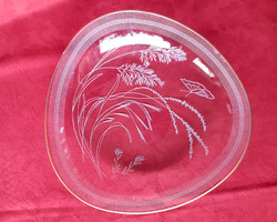 Üveg tányér, kínáló. 25 cm