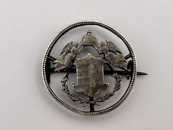 Bizalmam az ősi erényben antik Ferencz József ezüst krajcár érme bross kitűző