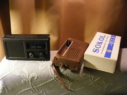 Sokol 404 rádió cirill betűs felirattal + egy doboz és egy bőrtok ajándék