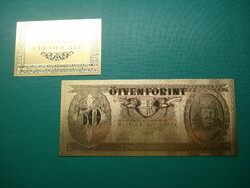 50 forint 1947 aranyozott fantázia bankjegy másolat