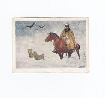 RITKASÁG! Újévi Tombola  képeslap postatiszta (M.Királyi Postatakarék Pénztárhoz)