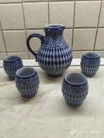 Ceramic drinking set for sale! Beautiful ceramic with a blue pattern