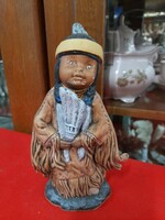 Handmade ceramic figurine of a little Indian girl. 19 Cm.