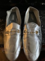 New silver topshop leather shoes size 40/40.5