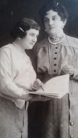 Régi képeslap vintage hölgy fotó 1920 körül női fénykép
