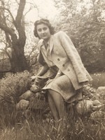 Régi hölgy fotó 1943 vintage női fénykép