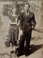 Old photo vintage female male couple photo