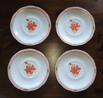 4 db Herendi porcelán desszertes, süteményes tányér, 18 cm, Utasellátó