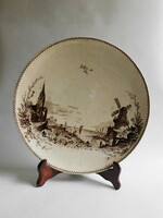 Sarreguemines large antique bowl 29.5 Cm