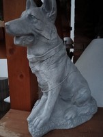 Ritka Szép Németjuhász Farkas Kutya szobor Fagyálló műkő  kerti sír emlék nek is felhasználható