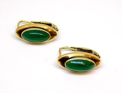 Gold earrings with green stones (zal-au111447)