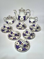 Complete flawless Zsolnay Marie Antoinette coffee set