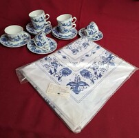 Kék Hagymamintás csésze szettek terítő csésze nosztalgia porcelán