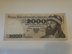 Lengyelország 2000 zloty , zlote , zlotych 1979 lengyel
