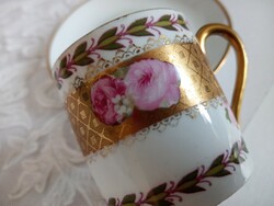 Gold-plated rose coffee cup