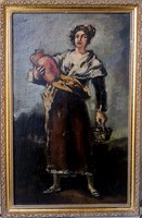 FK/253 - Wágner szignóval – Korsós lány ( Francisco de Goya festménye után)