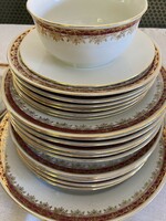 Tk thun tableware (Czechoslovak), never used, perfect condition, 24 pieces, burgundy-gold pattern