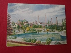 DEL007.8   Régi   képeslap-  PÉCS - Balokányi-tó - Zsolnai gyár -  Paál I. festménye után