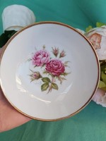 Gyönyörű Kaiser porcelán rózsás  virágmintás 13.5 cm átmérőjű  mogyorós tálka kínáló