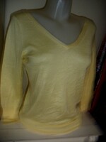 Silk, selyem (80%) sárga pulcsi