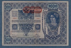 1000 Korona 1902 deutschösterreich stamp ii. Kádás back cover ornament