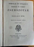 Ballagi Mór: school and travel pocket dictionary (1908, Hungarian-German, German-Hungarian)