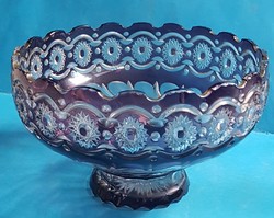 Old purple glass crystal bowl