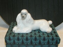 Pudli kutya figura - Lomonosov porcelán