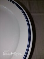 Dupla kék csíkos retro Alföldi lapos tányérok 6 személyre