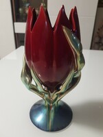 Zsolnay eozin tulipán váza