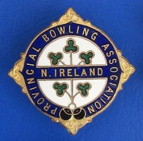 Northern Ireland Provincial Bowling Association hibátlan kitűző-jelvény 3.3 cm