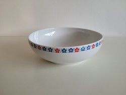 Retro large size lowland porcelain red blue flower bowl 25 cm