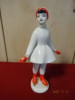 CCCP porcelán figura, korcsolyázó lány, magassága 29 cm. Vanneki! Jókai.