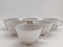 Zsolnay barokk fehér kávés csészék 6 db egyben
