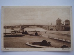 Régi képeslap Szeged Közúti híd fotó levelezőlap