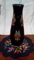Váza- fekete festett üveg 26 cm